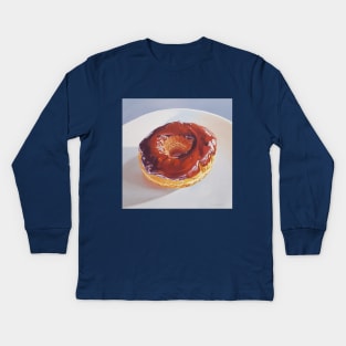 Chocolate Dip Donut painting (#3) Kids Long Sleeve T-Shirt